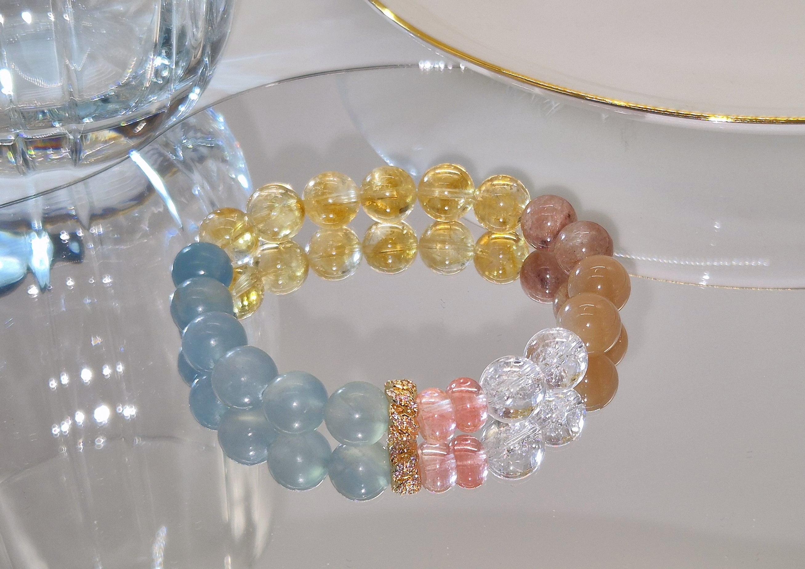 Sunset Over Snow Peaks | beads - 10mm