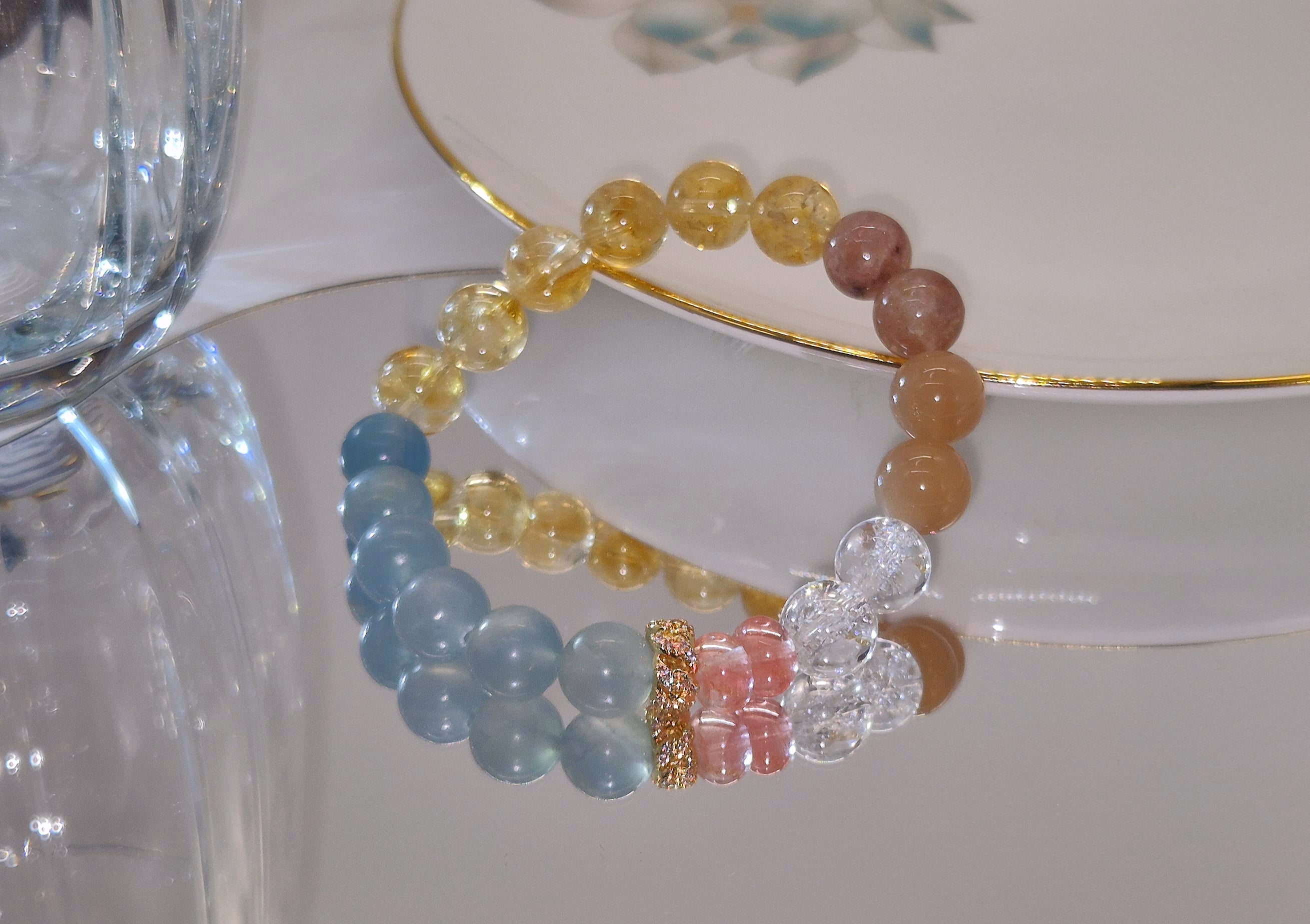 Sunset Over Snow Peaks | beads - 10mm