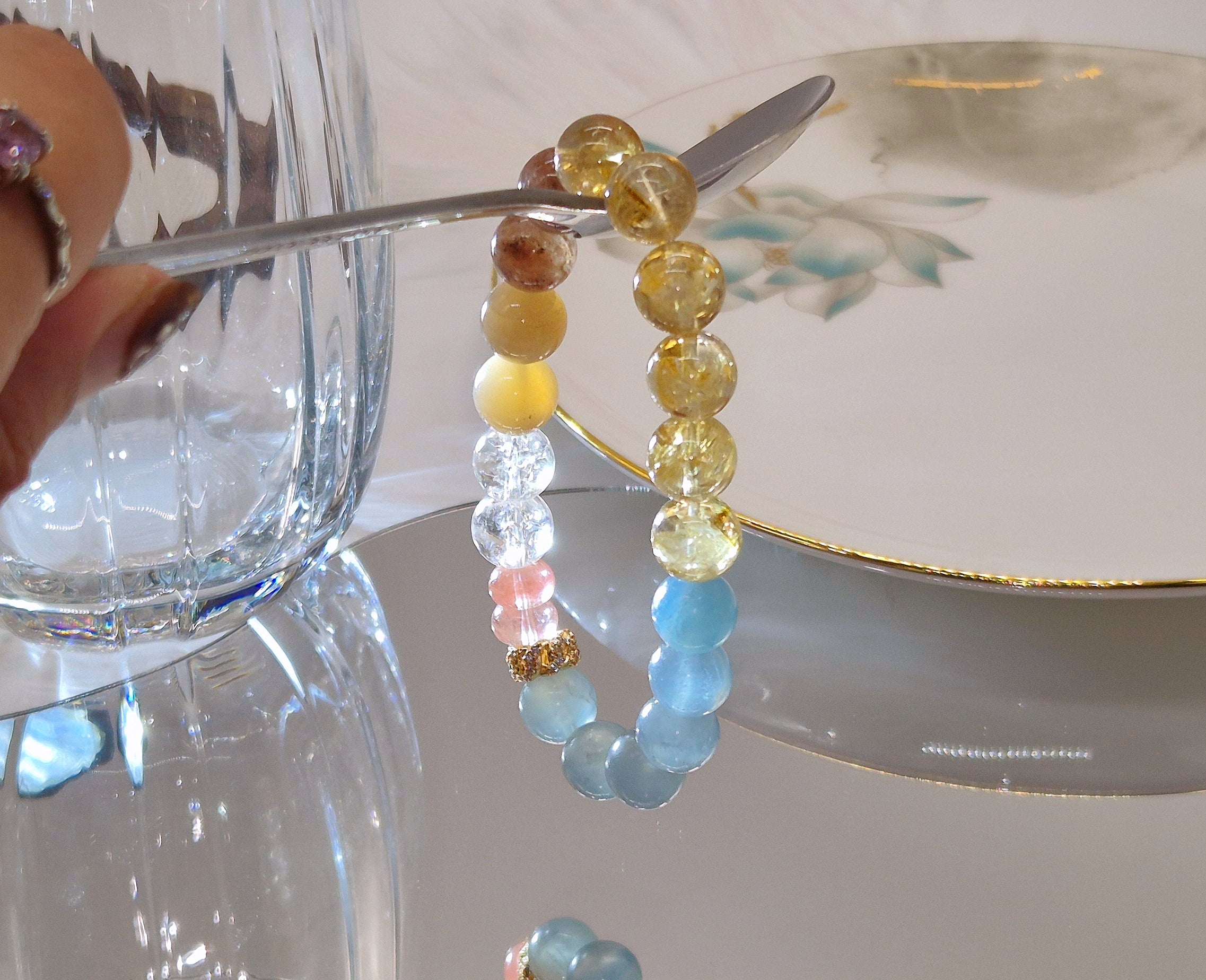 Sunset Over Snow Peaks | beads - 10mm